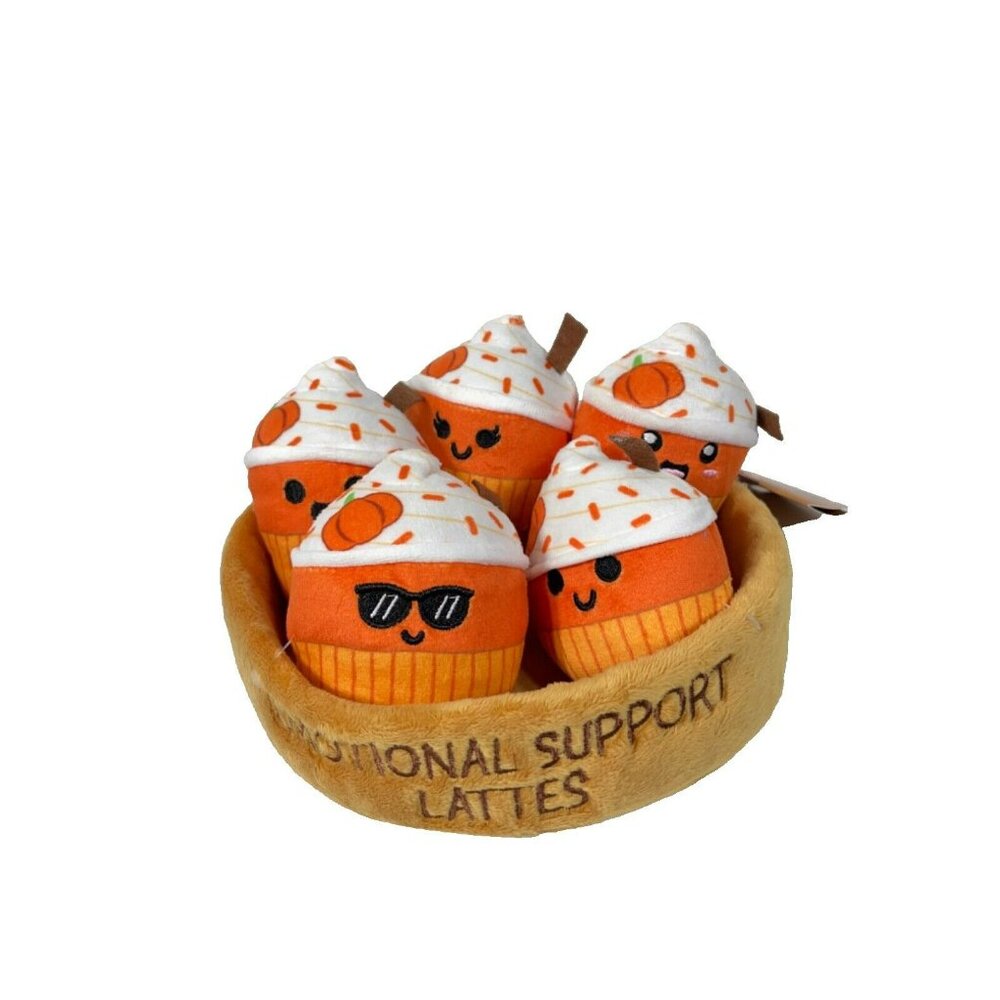 EMOTIONAL SUPPORT PUMPKIN SPICE LATTE Fall Mini Plush 6 Piece Set - Picture 4 of 12